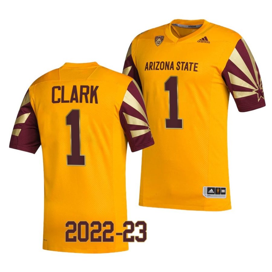 2022 23 arizona state sun devils jordan clark gold reverse retro football jersey scaled