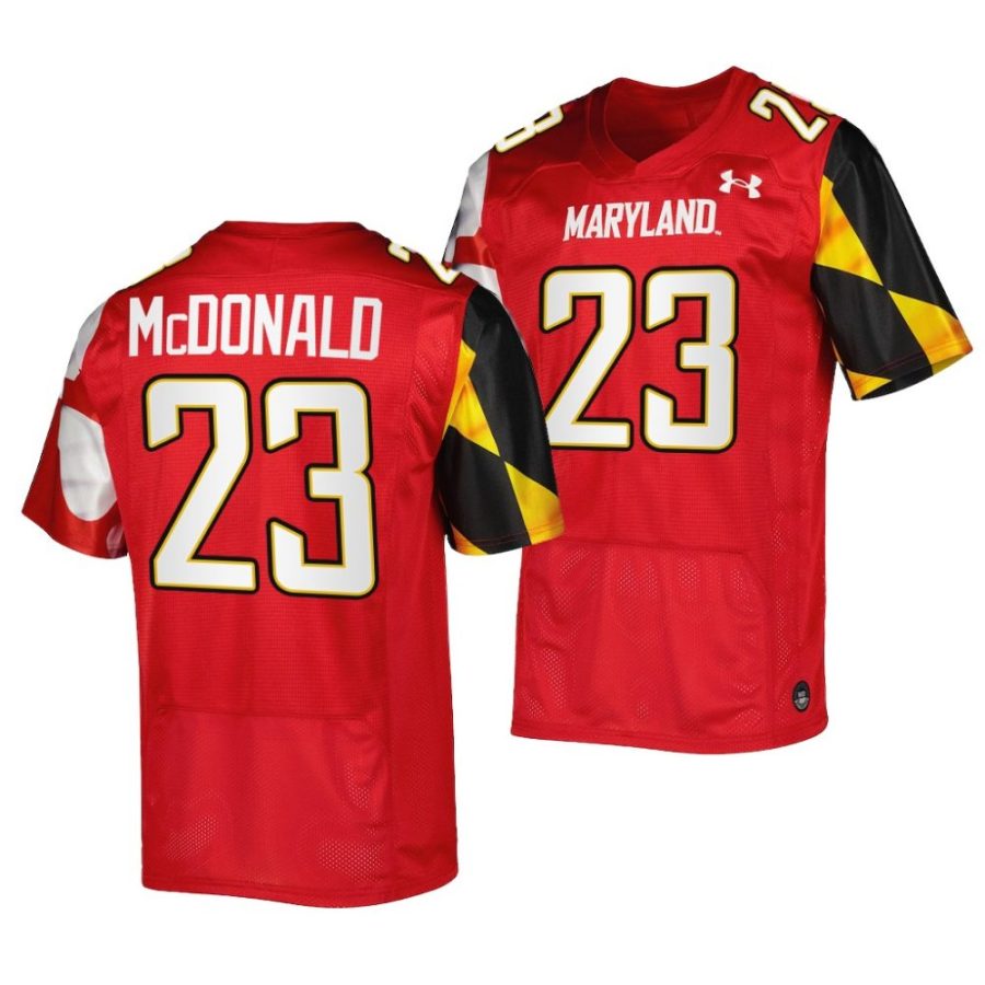 2022 23 maryland terrapins colby mcdonald red college football replica jersey scaled