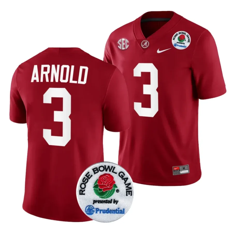 alabama crimson tide terrion arnold crimson 2024 rose bowl college football playoff jersey scaled