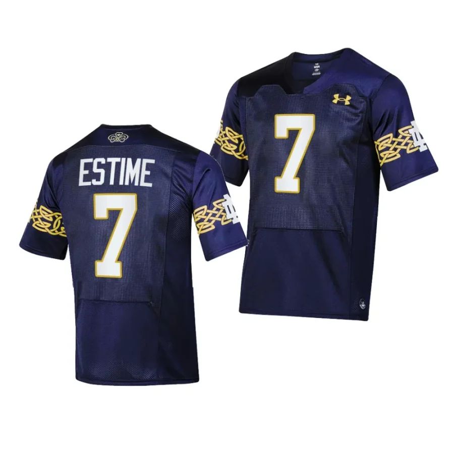 notre dame fighting irish audric estime navy 2023 aer lingus college football classic youth jersey scaled