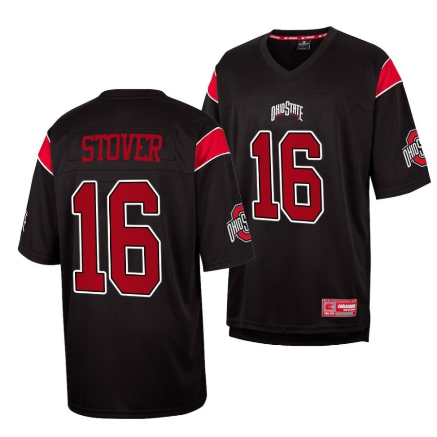 ohio state buckeyes cade stover black fashion replica jersey scaled