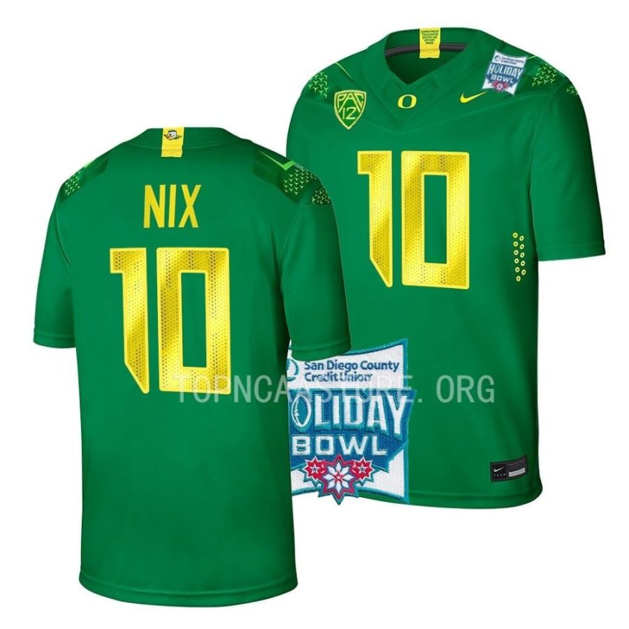 oregon ducks bo nix green 2022 holiday bowl college football jersey scaled