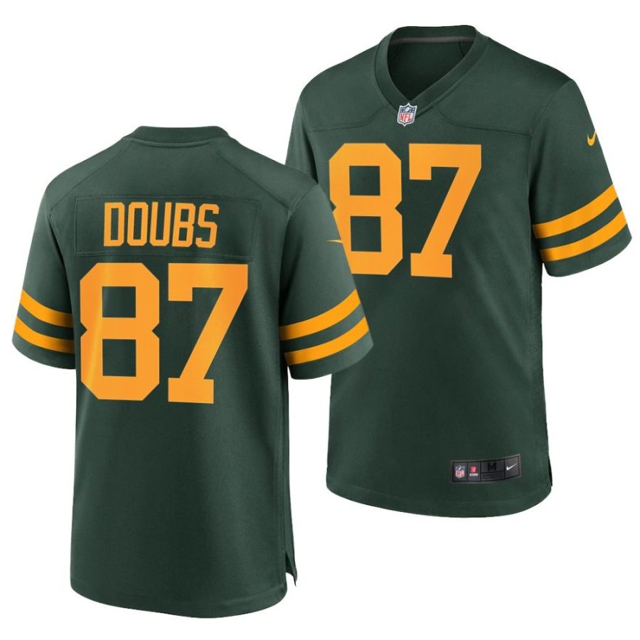 romeo doubs green bay packers 2022 nfl draft alternate men green jersey scaled