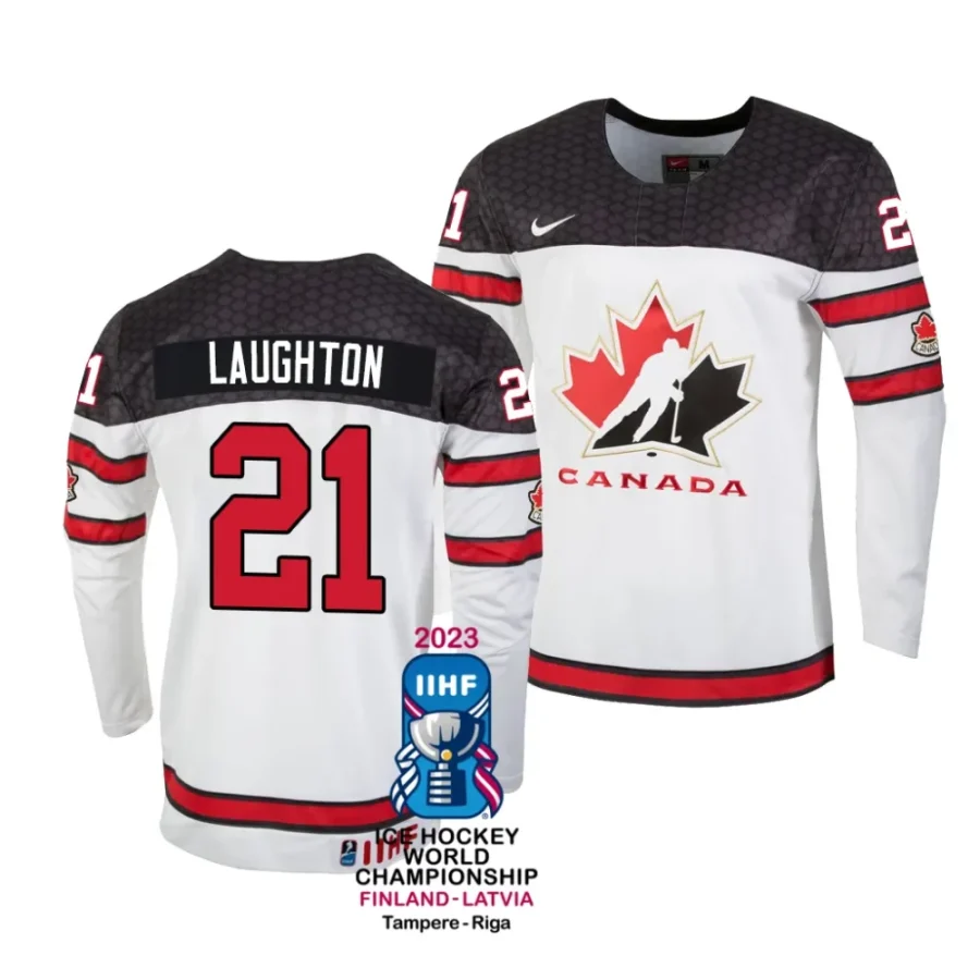 scott laughton home 2023 iihf world championship white jersey scaled