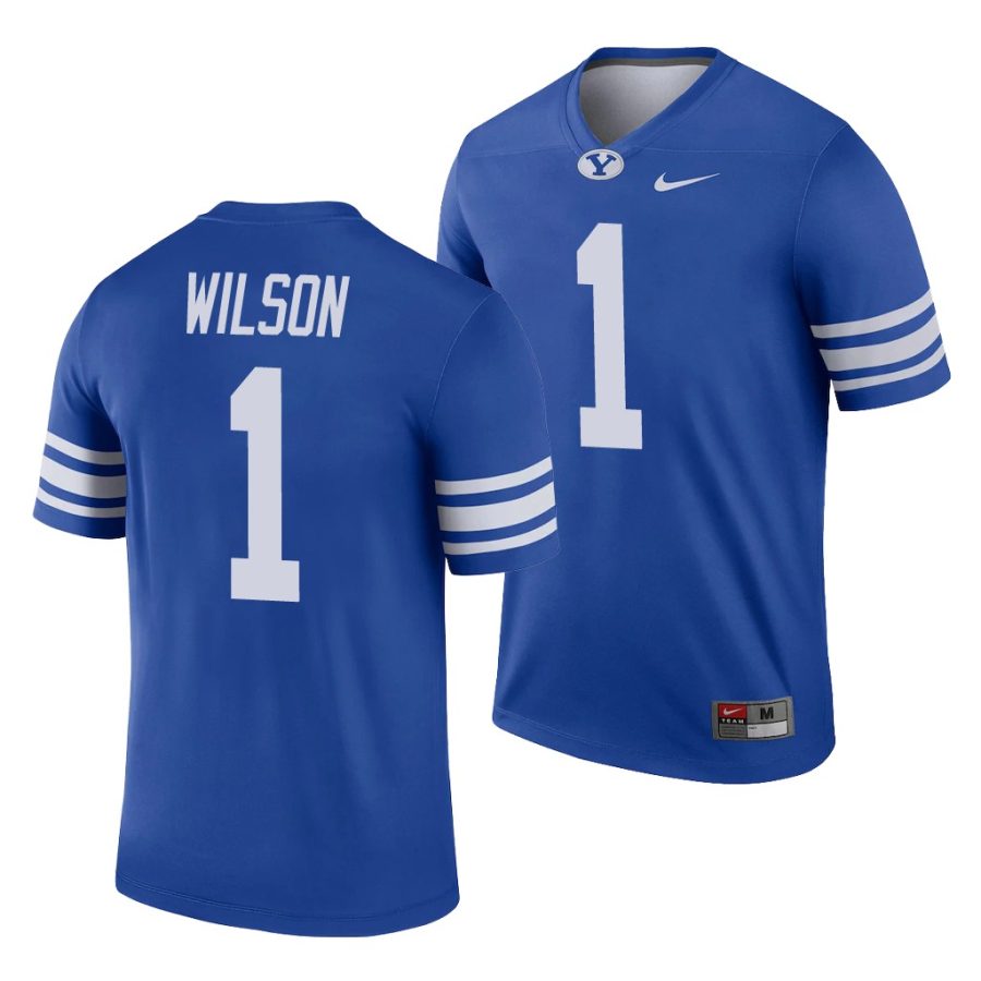 zach wilson royal college football byu cougars jersey